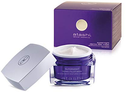 Atashi - Dermo Filler Maske | Strafft und verjüngt | Reduziert Falten | Befeuchtet die Haut und sorgt | Repariert und schützt vor blauem Licht | Hyaluronsäure - 50 ml
