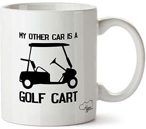Hippowarehouse My Other Car is A Golf cart Printed Mug Cup Ceramic 10oz