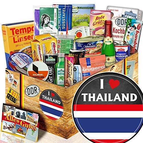 I love Thailand - Geschenk Thailand Reise - DDR Korb Spezialitäten