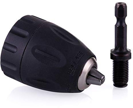 FANMURAN Mandrino Autoserrante 0.8-10mm Punte Mandrino Trapano per Avvitatore Drill Chuck Mandrino a Chiusura Rapida con Codolo Esagonale