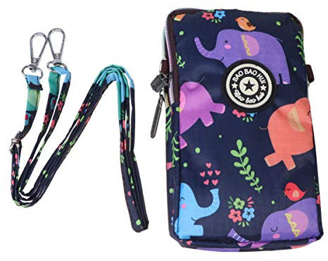 Bolso De Teléfono Con Cremallera Para Mujer Bandolera De Moda Bolsa Colgante Al Cuello Para Viajes Y Compras Diseño Floral Colorido