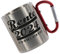 Crealuxe Edelstahltasse mit Karabiner Rente Jahreszahl - ich Habe fertig Tasse bedruckt, Kaffeetasse, Bürotasse, Metalltasse mit Name (Rente 2024)
