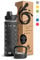 hydro2go Glas-Trinkflasche mit Silikonhülle – Spülmaschinenfest, 2 Wechseldeckel, 100% Auslaufsicher & BPA-frei – Ideal für Kinder, Büro, Fitness, Yoga, Sport & Outdoor (Onyx Black 2.0) – 550 ml
