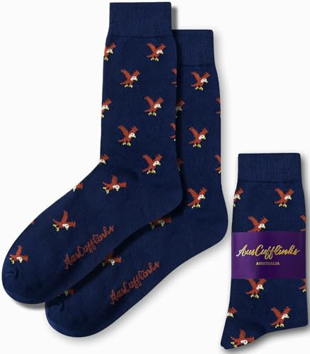 AUSCUFFLINKS Eagle Socks for Him | Eagles Super Bowl | Animal Lover Sock for Men | Bird Lover | Work Socks for Him | Birthday Gift for Guys (Eagle)