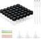 LUCKNIGHT 36PCS 2ML Small Vials Transparent Glass Essential Oil Bottle Small Transparent Cute Mini Glass Bottle Empty Sample Containers with Screw Cap
