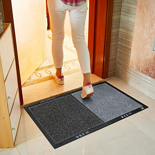 JAWSEU Alfombrilla Desinfectante para El Piso, Zapatos De Limpieza Alfombras De La Puerta Delantera Almohadilla Absorbente De Agua, Felpudos para el Hogar Restaurante Entrada De La Oficina, 45 * 80CM
