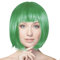 Plitsch Platsch Perücke Bob Pagenkopf Cabaret Wig Kurzhaar Charleston Perücken Fasching Karneval Halloween Motto Party - 24 Farben Varianten für Erwachsene, One Size (dunkel grün)