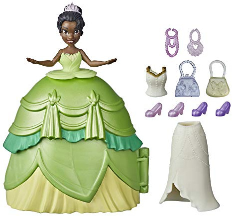 Disney Prinzessin Styling Überraschung Tiana, Mini Puppenspielset mit Kleidern und Accessoires, Spielzeug für Mädchen ab 4 Jahren
