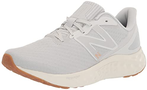New Balance Women's Fresh Foam Arishi V4 Running Shoe, Summer Fog/Nimbus Cloud/Light Gold Metallic, 9.5 Wide