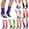 Ladies Purple Leg Warmers - 80s Fancy Dress Accessory - 1980s Pop Star Dancer Icon Neon Rave Dance Roller Disco