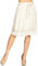 Caspar RO024 hauchzarter Leichter knielanger Midi Damen Sommer Rock, Farbe:Nude, Mode Größe:XS/S