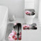 TiaoTian Badematten Set 3 teilig 50x80 Zen 3D Badezimmerteppich Set WC Vorleger Set rutschfeste Badematte Maschinenwaschbar Badteppich Set für Badezimmer badvorleger Kiesel Orchideen