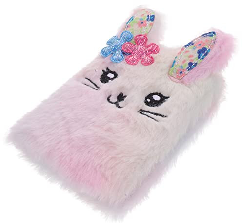 Operitacx Mini Notebook School Travel Notepad Notebook with Lock Accesorios Para Fuzzy Bunny Journal Book Lovely Note Book Fluffy Rabbit Notebook Diary Stationery Girl Plush Hairy