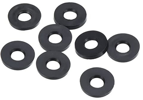 PATIKIL M5 Gummi Flache Unterlegscheiben 8 Pack 5mm ID 11mm AD Dichtungsringe Beilagscheiben Dichtring für Wasserhahn Rohrleitung Wasser Schlauch Befestigung Bolzen Schwarz