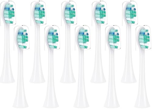 10 Pcs Ersatzbürsten Kompatibel mit philips Elektrische Zahnbürste, Aufsteckbürsten Zahnbürstenkopf passend für PhilipsSonicare Bürstenköpfe weiß