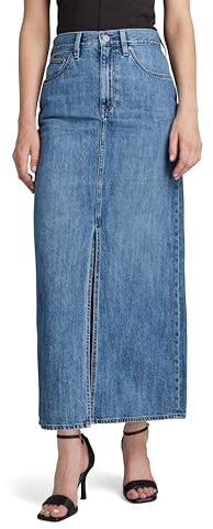 G-STAR RAW Damen Viktoria Long Rock, Blau (Faded Cliffside Blue D24385-D536-G326), 28