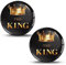 SkinoEu 2 x 3D Gel Silikon Aufkleber The King Krone Stickers Auto Motorrad Fahrrad Telefon Laptop KS 16 Z*