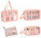 Lot de 4 sacs de maquillage pour articles de toilette, sacs de maquillage, sacs de maquillage de voyage étanches et transparents pour femmes, articles de toilette et sacs de maquillage pour femmes