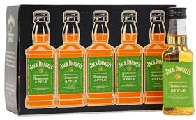 Jack Daniel's - Tennessee Apple Miniatures 10 x 5cl - Whiskey Liqueur 5cl x 10 35% ABV