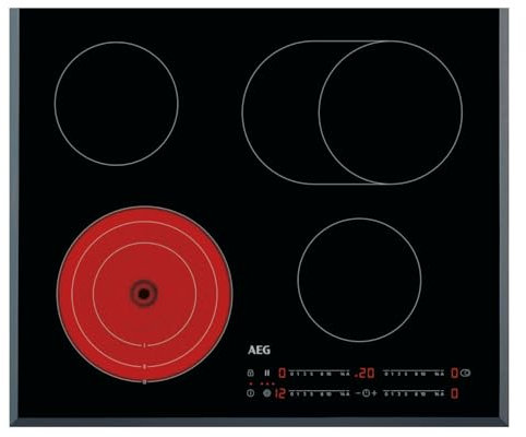 AEG HRB64470FB - Plaque de cuisson - Céramique - 60 cm de large - 4 zones de cuisson