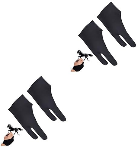 Operitacx 4 Stück Künstlerhandschuh Für Zeichentablett Künstlerhandschuh Zum Zeichnen Zeichenhandschuh Für Tablet Ziehhandschuh Rechte Hand Gewidmet Fingerhandschuhe