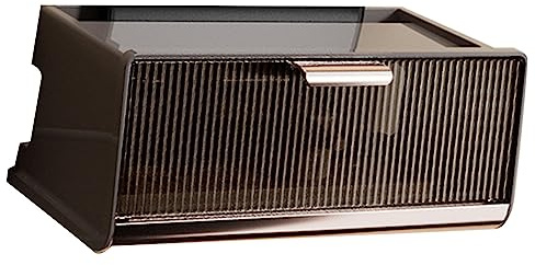 Mumusuki Wandmontierte WLAN-Router-Aufbewahrungsbox mit Deckel, Großes Fassungsvermögen, Modisch und Dekorativ, Hergestellt aus Umweltfreundlichem PP- und (Kaffeefarbe, mittlere Größe: 30