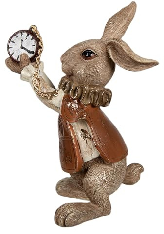 Clayre & Eef Figur Kaninchen 13 cm Braun Polyresin