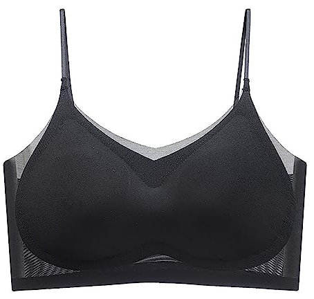 CXKOLD Reggiseno Allattamento con Ferretto Reggiseno Senza Ferretto Imbottito Pizzo Reggiseno Tulle Trasparente Reggiseni da Donna Invisibile Coppe adesive Seno Piccolo