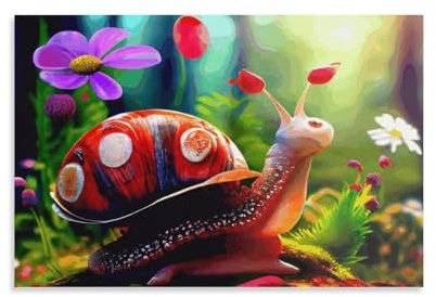 Schnecken-Poster, Wandkunst, Bild, Gemälde, Poster, Leinwanddruck, Poster, Kunstwerke, Raumdekoration, Geschenke für Kinder, 40 x 60 cm