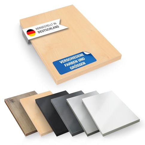 vabo Schreibtischplatte Birke, Premium Dekor, hochwertig und belastbar, leichte Montage, ideal für Homeoffice und Kinderzimmer 140x80x2,5 cm