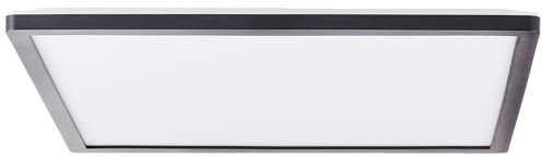 Lightbox LED Deckenaufbau-Paneel | 42 x 42 cm | Wand- & Deckenpanel mit Memory Funktion & Nachtlicht & Timer | dimmbar per Fernbedienung | CCT | 2300 lm | 3000-6500 K | aus Kunststoff in Schwarz/Weiß