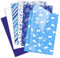 Larcenciel Seidenpapier Weihnachten, 60 Blatt Blau Weiß Seidenpapier Verpackungsmaterial für Geschenktüten, Seidenpapier Geschenkpapier mit Schneeflocke Muster, Verpackungspapier für Party, 50×35CM