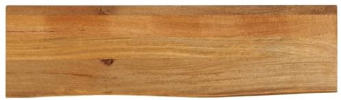ShGaxin Tischplatte mit Baumkante 110x40x2,5 cm Massivholz Mango, Arbeitsplatte, Holzplatte, Schreibtischplatte, Waschtischplatte, Küchenarbeitsplatte - 370541