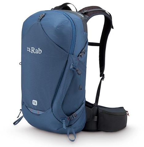 Rab Protium 27-Liter Lightweight Backpack - Comfortable Daypack for Hiking & Trekking - Tempest Blue - Medium/Large