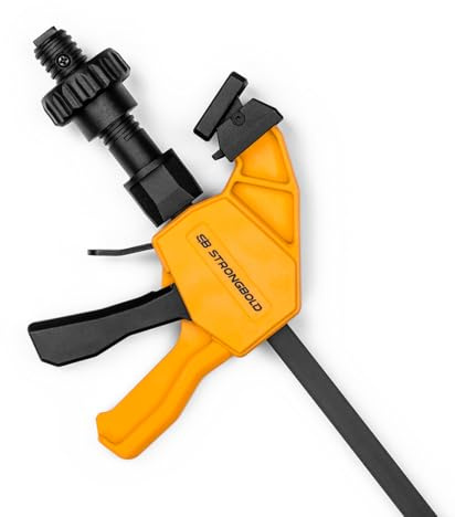 STRONGBOLD C825 Einhandzwinge Mit Langlebigem Stahlbalken ⏐ Hochwertige Tischzwinge ⏐ Zwingen Für Holz- Oder Metallbearbeitung ⏐ Perfekte Ergänzung Für Einhandzwinge Set