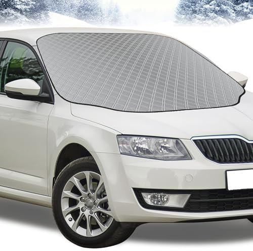 GADLANE Car Windscreen Cover - Magnetic Windshield Cover for Winter, Foldable Extra Thick, Heavy Duty Windscreen Protector for Frost/Ice/Snow/Sun - Fits Small-Medium Cars SUVs (Small)