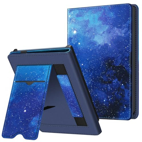 FINTIE Étui pour Pocketbook Verse Pro 6 Pouces et Verse (2023), Coque Liseuse avec Béquille, Housse de Protection avec Fente pour Carte et Dragonne, Ciel Étoilé