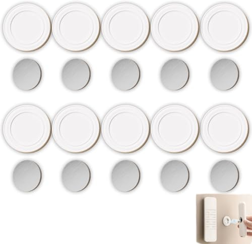 10 Stück Fernbedienung Halterung Wand, Wandhalterung Fernbedienung, Fernbedienungshalter Ohne Bohren von Löchern, Starker Magnethalterung für Ventilatoren, Lampen, TV-Geräte, Klimaanlagen (Weiß)