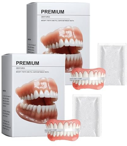 Hidone Premium Gebiss, Hidone Zahnersatz, Zahnprothesen, Silikon Gebiss, Zahnprothese, 𝐇𝐢𝐝𝐨𝐧𝐞 Advanced Customized Full Denture Set, 𝐇𝐢𝐝𝐨𝐧𝐞 Premium Denture, Weich Und Bequem (2pcs)