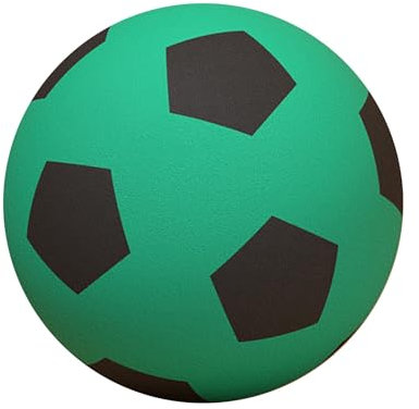 Generisch Softball 24cm Schaumstoff Bal,Lautloser Fußball,Fußball für Outdoor und Indoor,Soft-Fußball Schaumstoffball Kinder-Ball geeignet für Kinder ab 36 Monaten (Green)