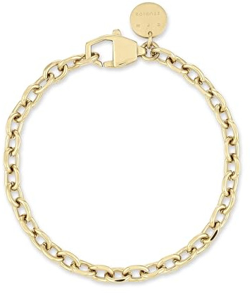 COPENHAGEN STUDIOS Basic Chunky Bracelet - gold - Armband aus poliertem Edelstahl mit 14K Vergoldung - Statement-Piece - verstellbare Größe - wasserfest & hautfreundlich