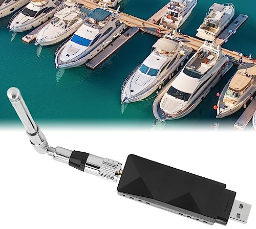 ZenithAur AIS-Empfänger aus Edelstahl, tragbarer Marine-AIS-Empfänger mit Zwei Kanälen und USB-Ausgang und Antenne, NMEA 0183, für Boote, Marine