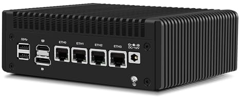 CWWK N150 Mini PC, Firewall Hardware, 4 x 2.5GbE LAN, N100 Upgrade, Fanless Mini Computer, OPNsense Micro Appliance, 32GB DDR5 RAM 512GB NVMe SSD, 2 x M.2, 8USB, TF, AES-NI