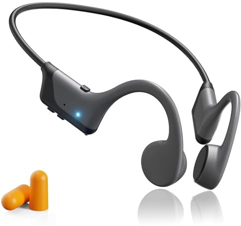 Bone Conduction Headphones, 2026 Upgraded Open-Ear Bluetooth Sport Earphones with Mic IP55 Waterproof 8 Hour Playtime & IP55 Wireless Earphones for Running,Workout Gym, Hiking, Cycling Black