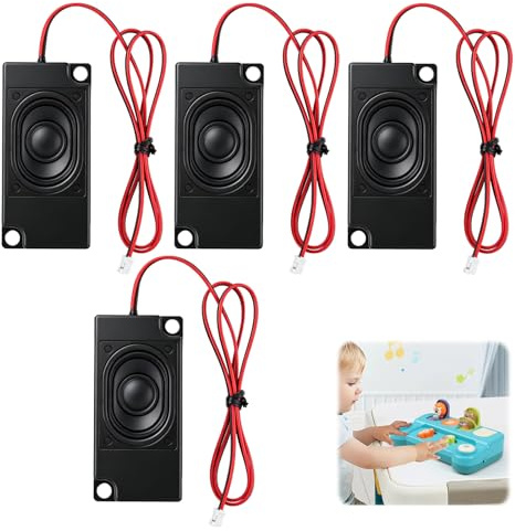 Set 4 Altavoces 3W 8 Ohmios JST-PH2.0 2 Pines - Proyectos DIY, Placas Base Electrónicas LCD Monitor
