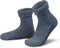 normani ALPAKA Wollsocken mit Alpaka- & Schafwolle sowie rutschfestem ABS-Aufdruck | Hausschuh-Socken | Dicke Kuschelsocken mit Antirutsch-Sohle Farbe Jeans Größe 39-42