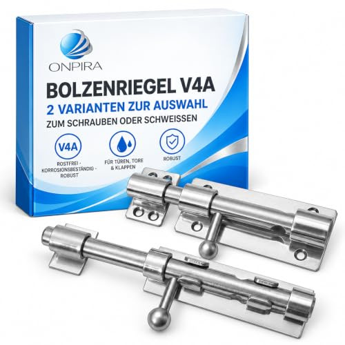 Bolzenriegel aus Edelstahl V4A in 2 Varianten zum auswählen zum Schrauben oder zum schweißen (Zum Anschweißen)