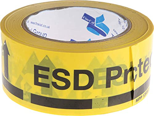 RS PRO ESD Klebebänder, Schwarz, Gelb, 66m x 48mm z.Anwend.für Boden
