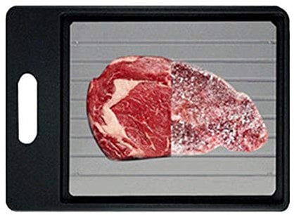 Platte auftauen AGYH Platte Auftauen Aus Hochdichter Aluminiumlegierung Zum Schnellen Auftauen Von Fleisch Und Tiefkühlkost. Mit Wasserrutsche Zur Einfachen Reinigung (Color : Gray)