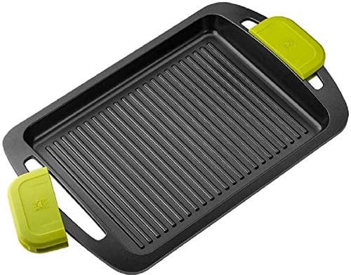 BRA Plancha Grill con Rayas Aluminio Fundido Foodie 40 Cm Induccion